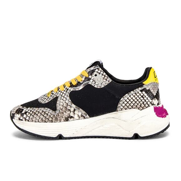 GOLDEN GOOSE Running Sole Sneaker Natural Snake Print and White Star Women's 40 - Picture 11 of 12